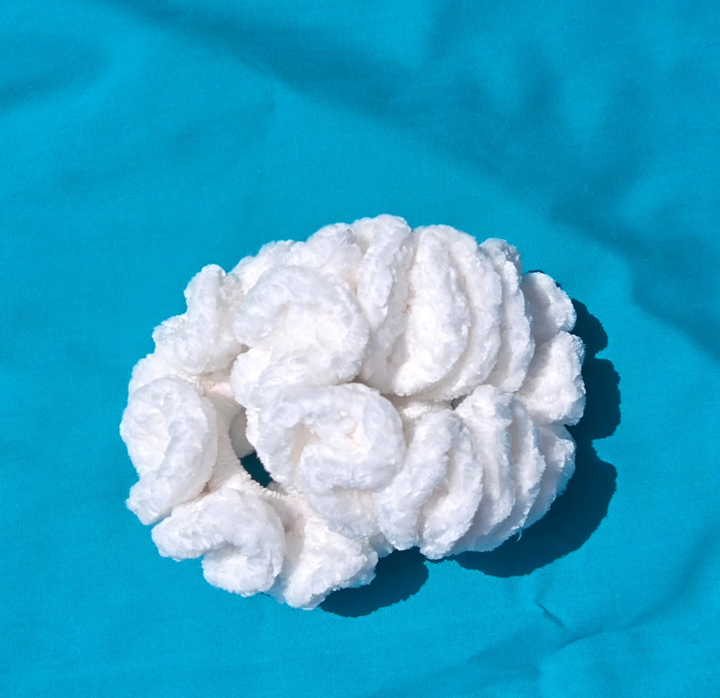 White Velvet Scrunchies