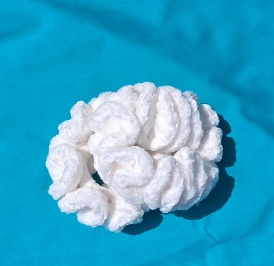 White Velvet Scrunchies